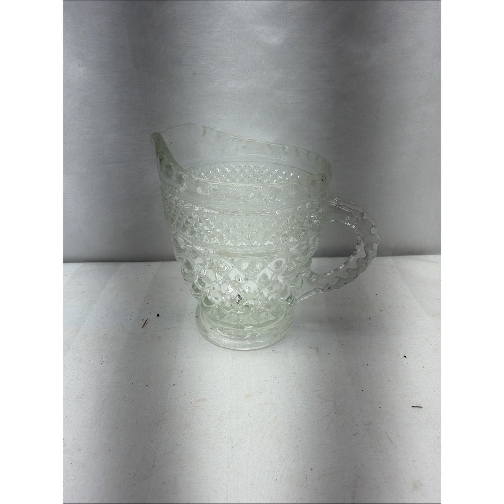 VINTAGE‎ 1960'S Anchor Hocking Wexford Creamer Glass Pitcher
